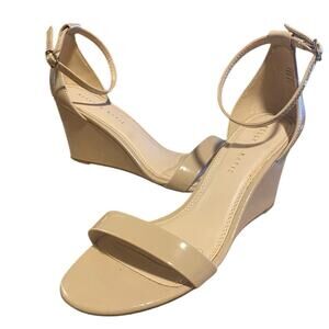 Kelly & Katie Womens Wedge Sandals 10 Cream Beige Formal Homecoming Prom Wedding